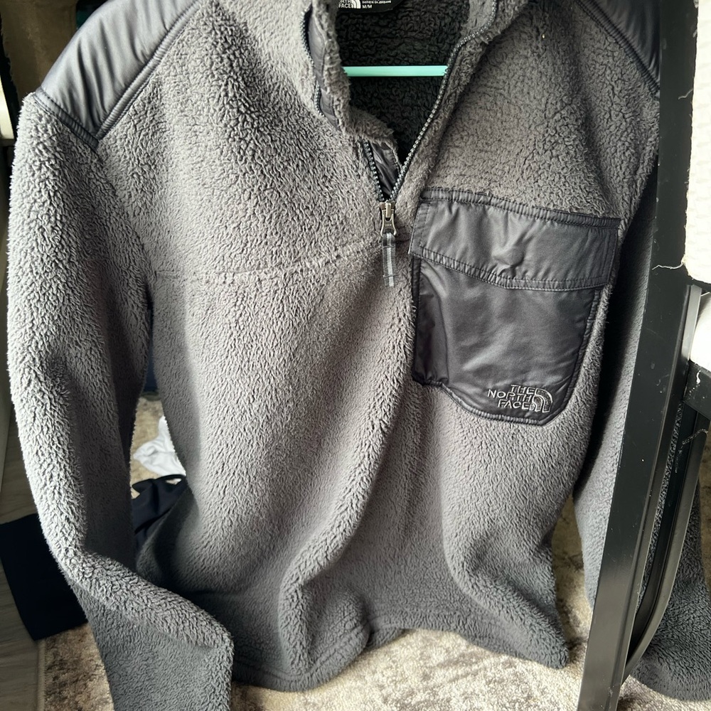 Jordan Men's Black and Gray Zip Up Sweater